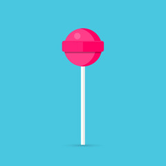vector illustration of a sweet cartoon lollipop