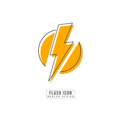 Flash icon modern design template