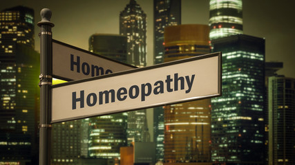 Obraz premium Street Sign to Homeopathy