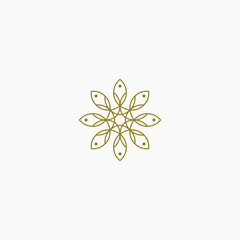 Abstract elegant gold Beauty Logo Design Template. Decorative, Ornament, Luxury