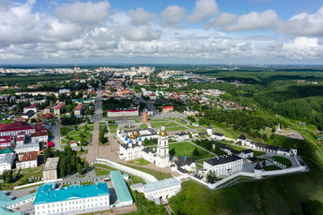 Aerial view onto Tobolsk Kremlin. Russia