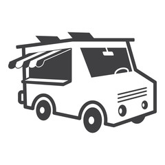 Food Truck restaurant delivery logo icon Illustrations
