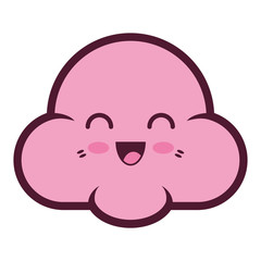 Cloud Cute character cartoon logo illustration vector