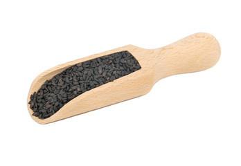 Black sesame in scoop