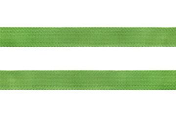 green belt strap nylon  solated on  white background with clipping path