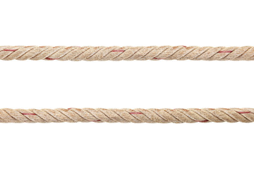 close up old rope isolated on white background with clipping path