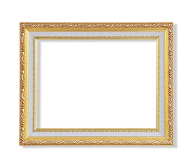 gold frame isolated on white with clipping path