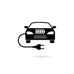 Electric car icon isolated on white background