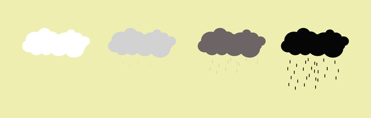 Normal cloud icon until heavy rain