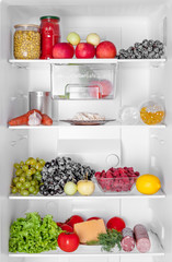 Refrigerator full of food