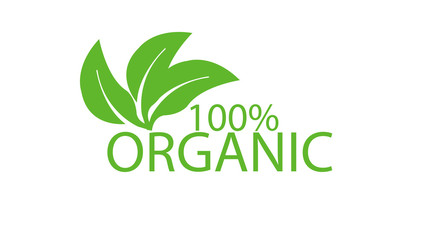 100% organic vector logo design