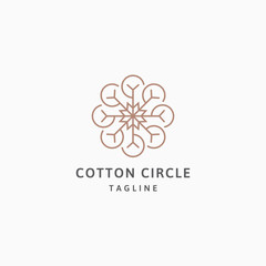 Abstract circle floral logo design template. cosmetic, boutique, spa, elegant, modern vector