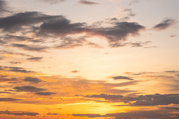Orange sky color in  sunset