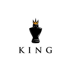 Black King Chess Logo