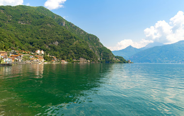 Beautiful landscape on the lake Como Italy