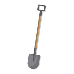 Garden shovel flat vector illustratioln