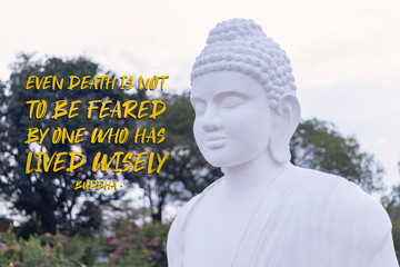 Even death is not to be feared by one who has lived wisely - buddha