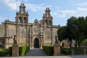 Fototapeta na wymiar Basilica of Santa Maria de los Reales Alcazares, in gothic style. Ubeda, Jaen