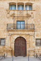 Fachada del Palacio Marqués de Contadero de estilo renacentista. Ubeda, Jaén