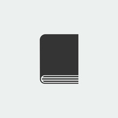 book vector icon sign illustration grey background