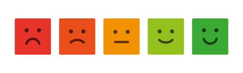 Fototapeta premium Rating emotion faces