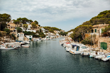 Fototapeta na wymiar The old fishing village harbor of Cala Figuera, Mallorca, Spain.