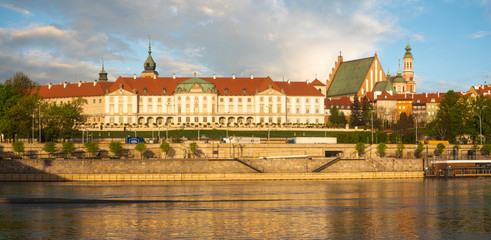 Panorama of old town of Warsaw