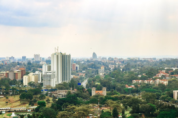 Obraz premium Skyline of Nairobi City in Kenya