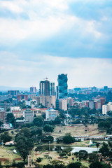 Skyline of Nairobi City in Kenya