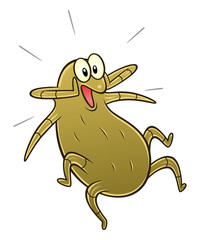 Scared dust mite