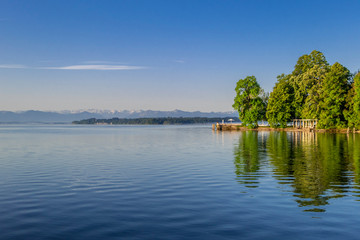Fototapeta premium Starnberger See in Tutzing, Bayern, Deutschland