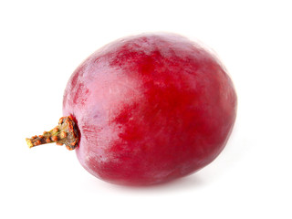 Ripe sweet grape on white background