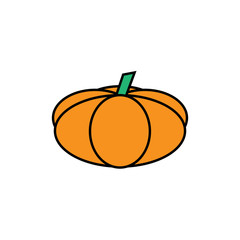 Pumpkin icon vector, pumpkin sign