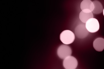 Pink color abstract bokeh. Christmas blurred background