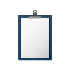 Folder with white sheet of paper, vector