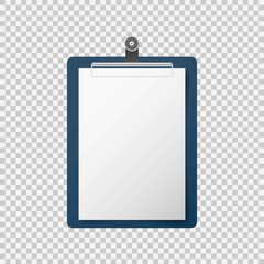 Folder with white sheet of paper, vector