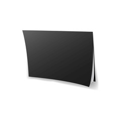 Black folder with documents on a white background