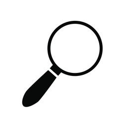 Magnifying glass vector icon. magnifier illustration symbol. search logo or sign. For web sites or mobile device.