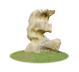 Shape of natural stone isolated on white background. This has clipping path.  