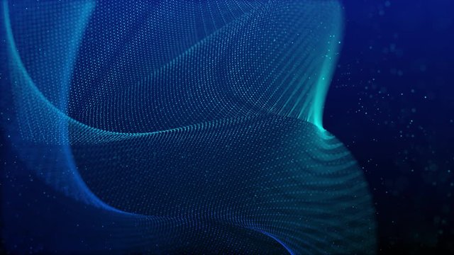 beautiful abstract wave technology background with blue light digital effect corporate concept
