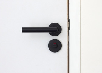 Closed toilet door