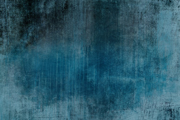 Distressed blue grungy wall background