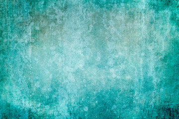 Fototapeta na wymiar Blue turquoise grungy wall background or texture