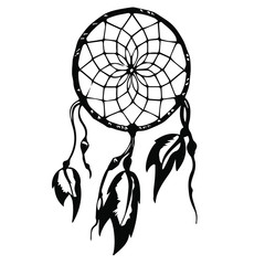 Dreamcatcher. Hand drawn. Vector. On a transparent background.