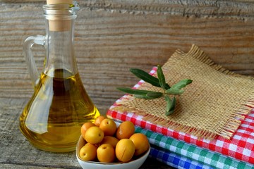 olive oil and black olives