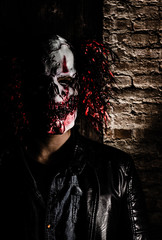 satanic clown mask for halloween