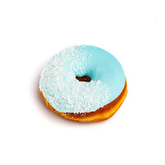 Sugar donut isolated on a white background.