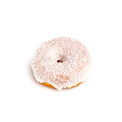 Sugar donut isolated on a white background.