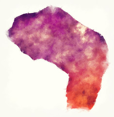 Banjul region watercolor map of Gambia