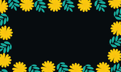 Floral On Dark Background